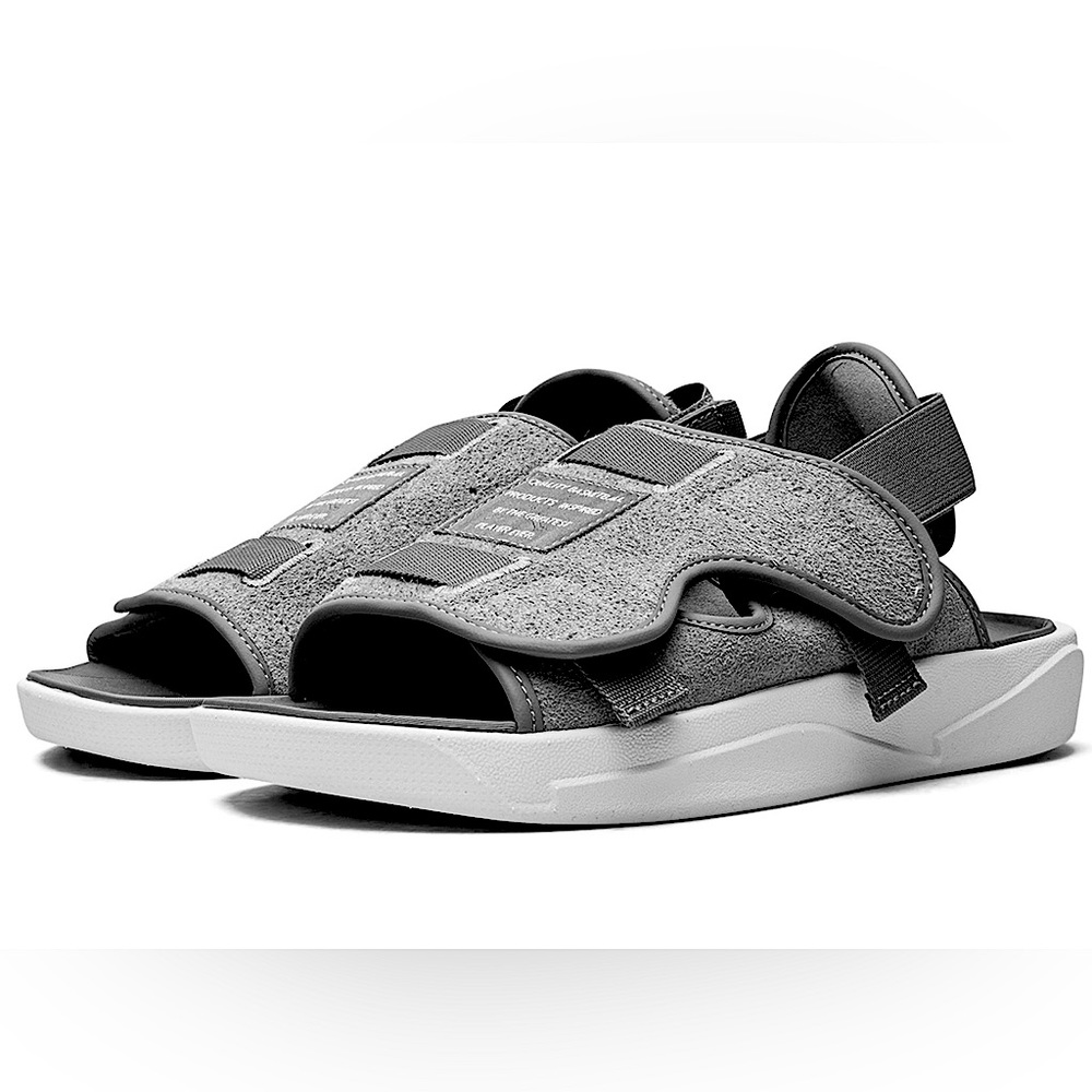 Nike Jordan LS Slides Casual Sandal Winter Gray White Mens Size 11 NWT